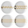 Набор блюдец Signature, Chevron, ?16cm, золото, 4 шт., LSA International