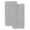 Набор из двух кухонных вафельных полотенец серого цвета из коллекции Essential, 50х70 см, Tkano