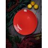 Тарелка 30 см безбортовая фарфор, Seasons красный, Porland