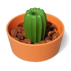 Миска для снеков Cacnuts, оранжевая с зеленым, Qualy