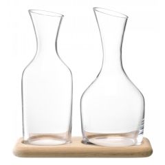 Набор кувшинов для вина и воды на деревянной подставке 1,2 л/1,4 л, LSA International