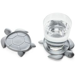Подставка под стаканы Save Turtle, серый, Qualy
