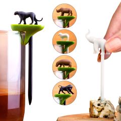 Набор шпажек-маркеров для бокалов Hot animal, Qualy