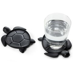 Подставка под стаканы Save Turtle, черный, Qualy