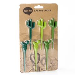 Набор шпажек для канапе Cactus, зеленый, Qualy