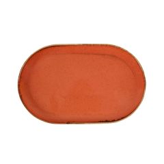 Блюдо овальное 32х20 см фарфор цвет оранжевый Seasons, Porland