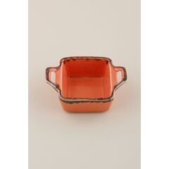 Соусник квадратный с 2-мя ручками 7х10 см h 4.2 см фарфор цвет оранжевый Seasons, Porland