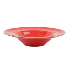 Тарелка глубокая 30 см с полями фарфор цвет красный Seasons, Porland