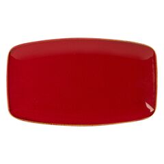 Тарелка прямоугольная 31*18 см фарфор цвет красный Seasons, Porland