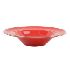 Тарелка глубокая 26 см с полями фарфор цвет красный Seasons, Porland