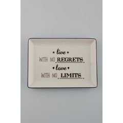 BE HAPPY Блюдо прямоугольное 18х13 см, Porland