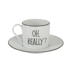 BE HAPPY Чайная пара 180 мл  (чашка с ручкой, блюдце), Porland