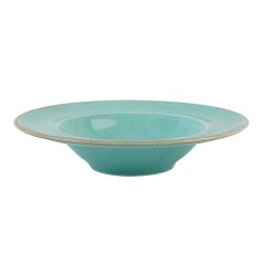 Тарелка глубокая 26 см с полями фарфор цвет бирюзовый Seasons, Porland