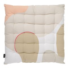 Подушка на стул из хлопка бежевого цвета с авторским принтом из коллекции Freak Fruit, 40х40 см, Tkano