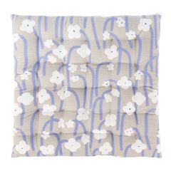 Подушка на стул из хлопка с принтом Полярный цветок из коллекции Scandinavian touch, 40х40 см, Tkano