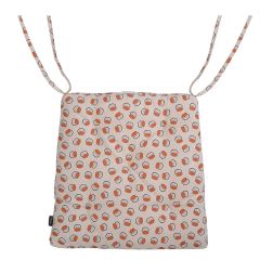 Подушка на стул из хлопка с графичным принтом Ягоды из коллекции Russian North, 40х40 см, Tkano