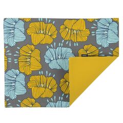 Салфетка двухсторонняя под приборы из хлопка серого цвета с принтом Цветы из коллекции Prairie, 35х45 см, Tkano