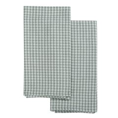 Набор вафельных кухонных полотенец серого цвета из умягченного хлопка из коллекции Essential, 50х70, Tkano