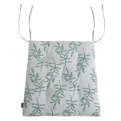 Подушка на стул из хлопка с графичным принтом Папоротник Russian North, 40х40х4 см, Tkano