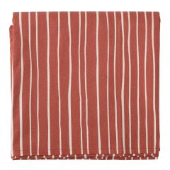 Скатерть из хлопка терракотового цвета с принтом Полоски из коллекции Prairie, 170х170 см, Tkano