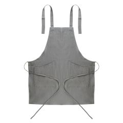 Фартук из умягченного льна серого цвета Essential, 70х82 см, Tkano