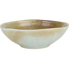 Салатник с неровными краями 1л, 24 см , h 7,5 см, коричнево-бирюзовый,  серия Shade, Home chef