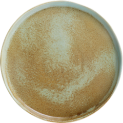 Тарелка обеденная круглая 26,5 см с вертикальным бортом,  коричнево-бирюзовая, серия Shade, Home chef