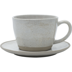 Чашка для чая 350 мл и блюдце,светло-серый, серия Sandy Grey, Home chef