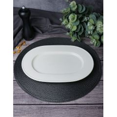Тарелка овальная 31 см, цвет белый, LINE, Porland