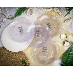 Набор обеденных тарелок 21 см Scallops, 4 шт., цвет пастельно-сиреневый, Casa di fortuna