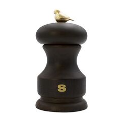 Мельница для соли 11 см, бук, цвет "темное дерево", серия Bird, Bisetti