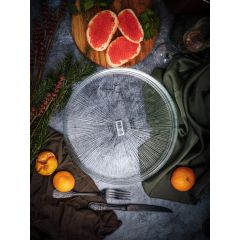 Тарелка прозрачная 28 см, Angle, Casa di fortuna