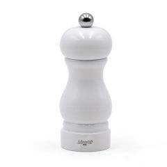 Мельница для перца h 13 см, бук лакированный, цвет белый, серия SORRENTO, Bisetti