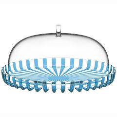 Блюдо сервировочное с крышкой Dolcevita, 31 см, бирюзовое, Guzzini