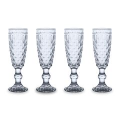 Набор из 4-х бокалов для шампанского, 150 мл, цвет голубой, Dubai, WD Lifestyle