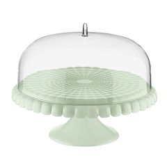 Блюдо для торта с крышкой Tiffany, 30 см, зеленое, Guzzini