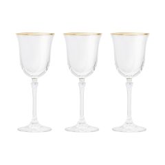 Набор из 6-ти бокалов для вина, 225 мл, с золотистым кантом, Gemma Gold, Le Stelle