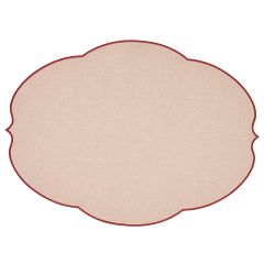 Салфетка подстановочная овальная Flowers, 48,8х36 см, розовая, Guzzini