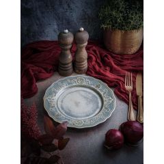 Тарелка мелкая d 21 см, h 2,4 см, фарфор, Vintage, Casa di fortuna
