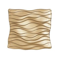 Тарелка квадратная Sahara, 30х30 см, хрусталь, золотая, Nachtmann