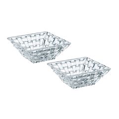 Набор из 2-х салатников BOSSA NOVA, квадратные, размер: 12 х 12 см, материал: бессвинцовый хрусталь, 89694, NACHTMANN, Германия