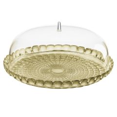 Блюдо сервировочное с крышкой Tiffany, ?35 см, бежевое, Guzzini