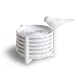 Набор подставок под чашки Sparrow, белый, Qualy