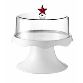 Тортовница на ножке подарочная Merry Tray средняя белая, Qualy