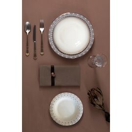 Sweet Romantic Сервиз обеденный  на 12 персон 60 предметов (тарелка мелкая 27 см- 12 шт., тарелка мелкая 22 см- 12 шт., тарелка мелкая 24 см- 12 шт., тарелка глубокая 16 см - 12 шт., блюдо овальное 27 см - 2 шт., солонка - 2 шт., перечница - 2 шт.,тарелка