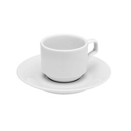 Чашка кофейная, стопируемая, 90мл, Белый                     , Porland