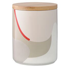 Банка для хранения бежевого цвета с авторским принтом из коллекции Freak Fruit, 1,25л, Tkano