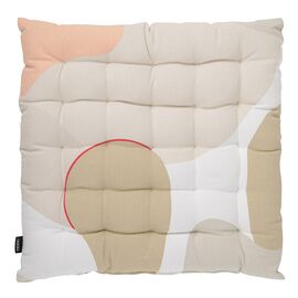 Подушка на стул из хлопка бежевого цвета с авторским принтом из коллекции Freak Fruit, 40х40 см, Tkano