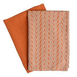 Набор муслиновых кухонных полотенец с графичным принтом Колосья Russian North, 50х70 см, Tkano