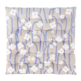 Подушка на стул из хлопка с принтом Полярный цветок из коллекции Scandinavian touch, 40х40 см, Tkano